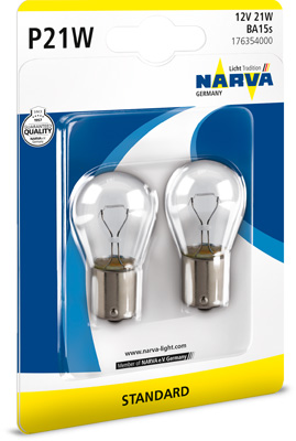 ЛАМПОЧКА NARVA P21W 12V 21W BA15S 176354000