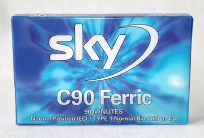 SKY Ferric C-90 NOWA, JASNO-niebieska, Unikat Jedyna na Allegro. TANIO !