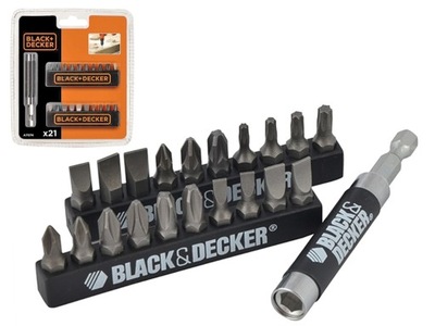 BLACK&DECKER A7074 zestaw bity uchwyt 21szt