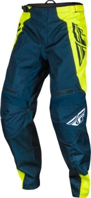 SPODNIE MOTOCYKLOWE CROSS ENDURO FLY RACING F-16 GRANATOWY/FLUO 42