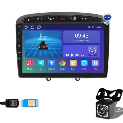 RADIO GPS ANDROID PEUGEOT 308 308S 408 SIM 8/128GB  