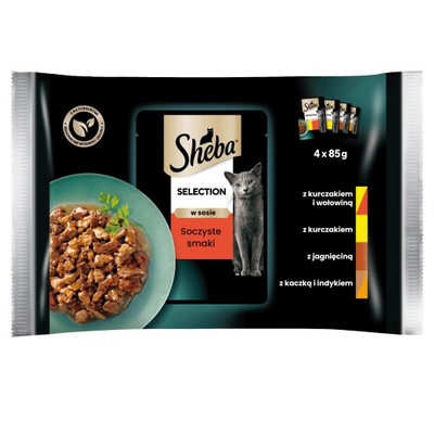 SHEBA SELECTION IN SAUCE SOCZYSTE SMAKI 4X85G