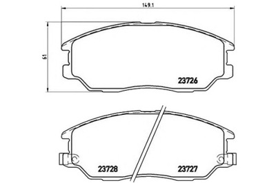 Гальмівні колодки гальмівний. hyundai terracan 04-06 фото №1