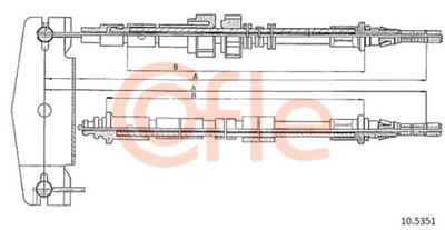 10.5351 - COFLE - CABLE FRENOS DE MANO FORD  