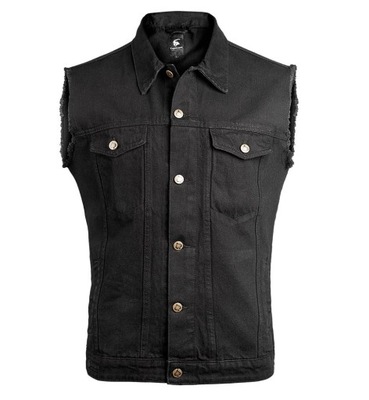 kamizelka DENIM VEST black jeansowa [M]