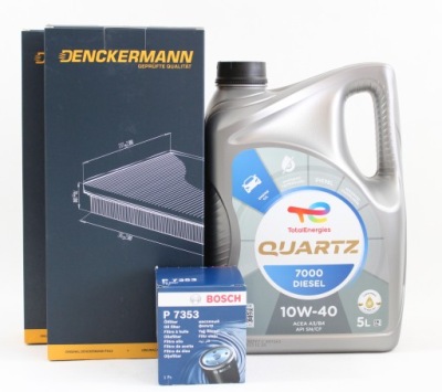 Набор фильтров+ масло 10w40 5l citroen c5 ii 2.2hdi фото №1