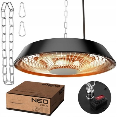 PROMIENNIK LAMPA GRZEWCZA WISZĄCA 1500W PILOT NEO