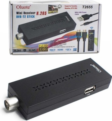 Tuner DVB-T2 OLUOTE T2655 Stick HDMI Hevc dekoder
