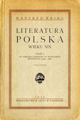 Literatura polska wieku XIX. Cz.1 1930