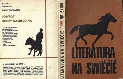 LIT. NA ŚWIECIE 110 - 6/1980 - AJTMATOW, ZULFIKAROW -- SPIS