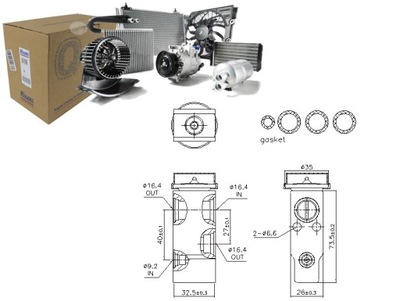 VÁLVULA DE EXPANSIÓN DE ACONDICIONADOR HYUNDAI CUPÉ II ELANTRA 3 MATRIX  