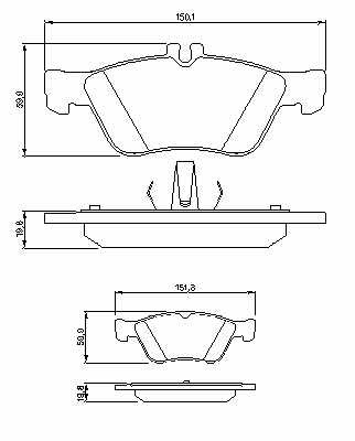 ZAPATAS PARTE DELANTERA MERCEDES CLASE C 93- 01, CLASE E 95-  