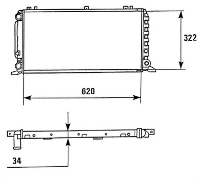 RADIATOR WATER AUDI 80 91-  