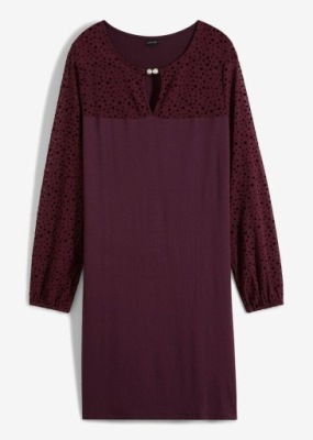 BPC SUKIENKA Z DŻERSEJU Z SIATKOWĄ WSTAWKĄ P71 40/42