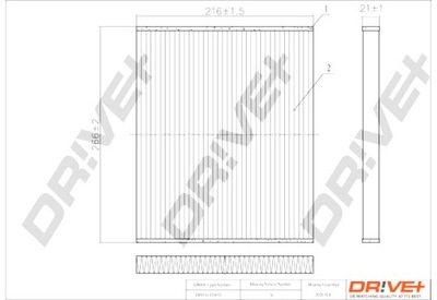 DRIVE+ ФИЛЬТР САЛОНА FIAT QUBO 08- STANDARD