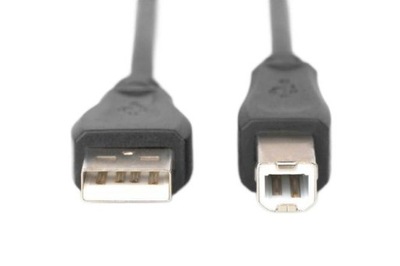 Kabel USB A wtyk USB B wtyk 2.0 czarny 1,8m