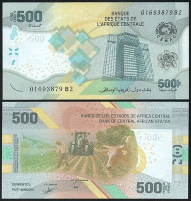 $ Afryka Centralna 500 FRANCS P-700 UNC 2020