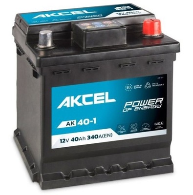 BATERÍA 12V 40AH 340A P+ RANURA AKCEL VARTA CLARIOS AK-40-1  