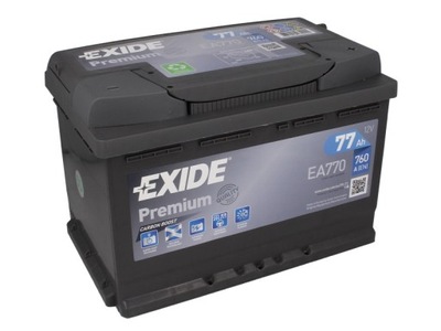 АКУМУЛЯТОР EXIDE EA770 77AH 760A P+