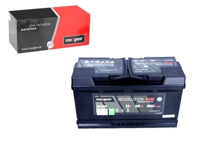 BATTERY 12V 95AH 850A L- 353X175X190 AGM MAXGEAR  