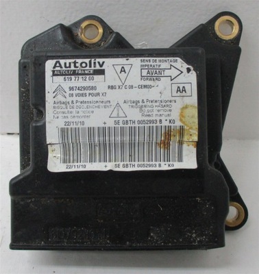 Модуль датчик подушка безопасности citroen c5 iii lift 9674290580 619771200 фото №1