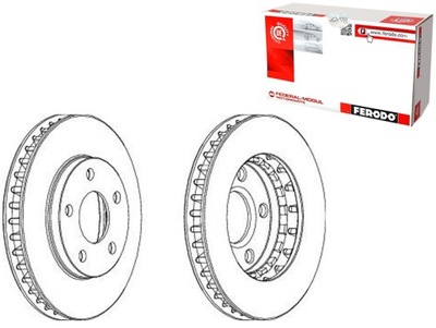 FERODO ДИСКИ ТОРМОЗНЫЕ ТОРМОЗНЫЕ 2 ШТУКИ BUICK CENTURY LESABRE