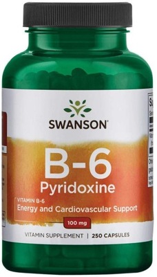 Swanson Witamina B6 100 mg - 250 kapsułek