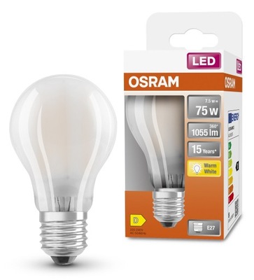 Osram LED CLA FR żarówka 7.5W E27 2700K 1055lm