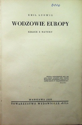 Wodzowie Europy 1935 r