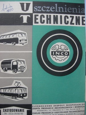 INCO Wrocław Uszczelnienia Katalog 1963