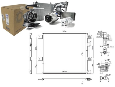 КОНДЕНСАТОР КОНДИЦІОНЕРА 540X476X16 RVI D VOLVO FL III 01.13- NISSENS