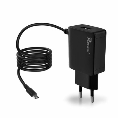 Ładowarka sieciowa Złącze USB +wbudowany kabel USB Typ-C 12W