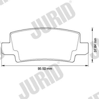 ZAPATAS DE FRENADO PARTE TRASERA JURID 572492J  