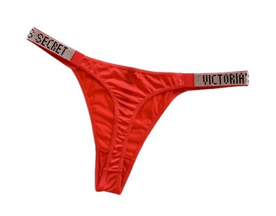 Victoria’S Secret Majtki Stringi Cyrkonie L czerwone