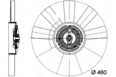 ВЕНТИЛЯТОР РАДИАТОРА BEHR HELLA 62121302 0 4822N 2