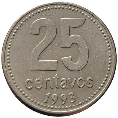 87432. Argentyna - 25 centavo - 1993r.