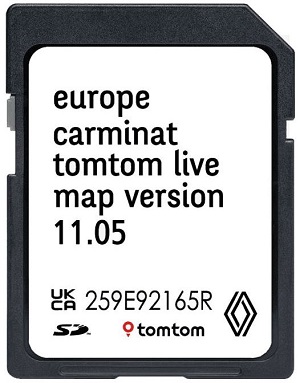 Karta SD aktualizacja map TOMTOM Carminat Live 11.05 RENAULT Megane Laguna