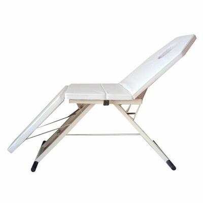 Stół do masażu składany trzysegmentowy biały