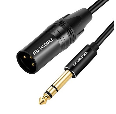 KABEL MIKROFONOWY JACK 6,35MM WTYK XLR 2m SHULINCABLE