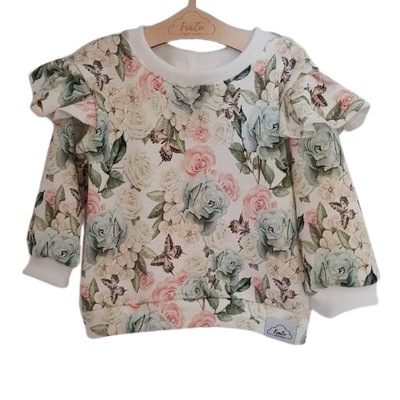 bluza dresowa dla dziewczynki róże motyle 116 HIT