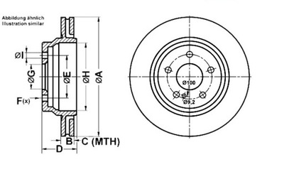 ATE DISCOS DE FRENADO 2 PIEZAS MERCEDES PARTE TRASERA W221 R230 0  