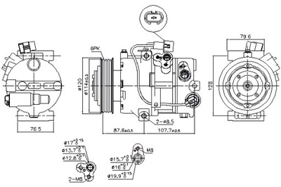 NISSENS КОМПРЕССОР КОНДИЦИОНЕРА HYUNDAI I40 I I40 I CW 2.0 07.11-05.19