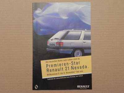 Prospekt - RENAULT - 5 21 25 ESPACE ALPINE - 1986 r - milautoparts-fr.ukrlive.com