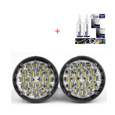 RENDONDOS LUZ DIOPARA LUMINOSO LED PARA CONDUCTOR FAROS E4 RL 9 CM DRL DARMOWY REGALO  