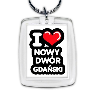 brelok kocham Nowy Dwór Gdański