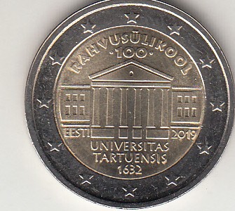 Estonia 2019- 2 euro okolicz. Uniwersytet Tartu