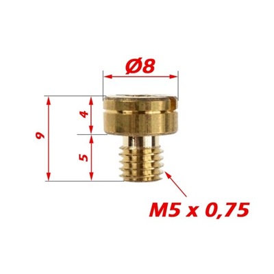 PURKŠTUKAS PAGRINDINĖ M5 102,5 1,025MM SOLEX MIKUNI SJ 