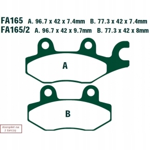 КОЛОДКИ ТОРМОЗНЫЕ EBC FA165TT
