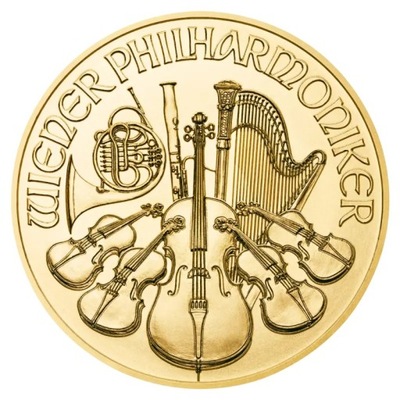 Złota moneta Wiedeńscy Filharmonicy 1/4 oz 2022