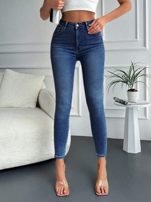 Shein Spodnie jeansowe dopasowane rurki 40